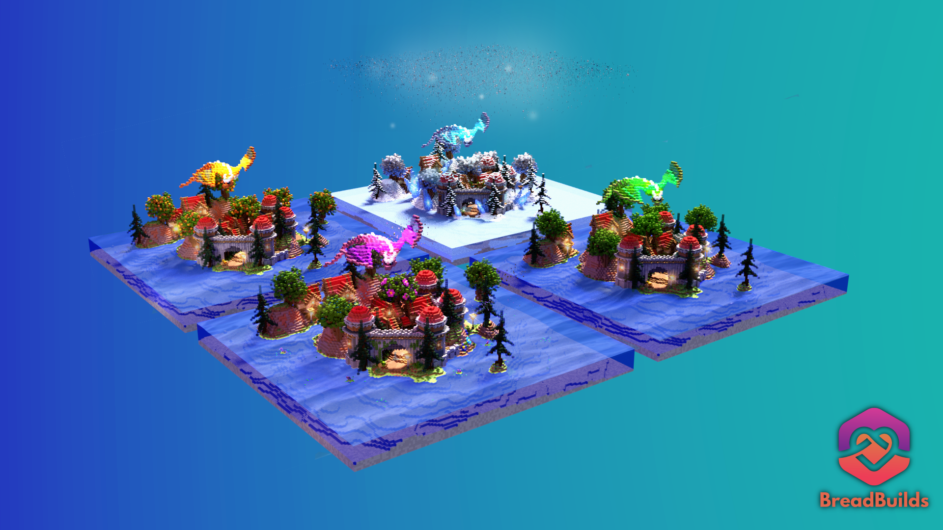 【地图资源】[未测试]4个小岛季节性村庄-为服主提供各种服务器教程、插件、MOD、软件资源，建站服务等。Minecraft-资源网